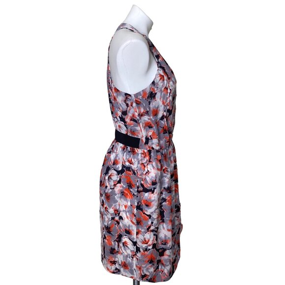 Parker NWT $264 Winnie Tango Floral Print V-Neck Silk Dress, Women's Size L - Picture 5 of 13